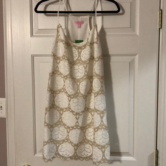 Lilly Pulitzer Dresses & Skirts - White and Gold Lilly Pulitzer Dress